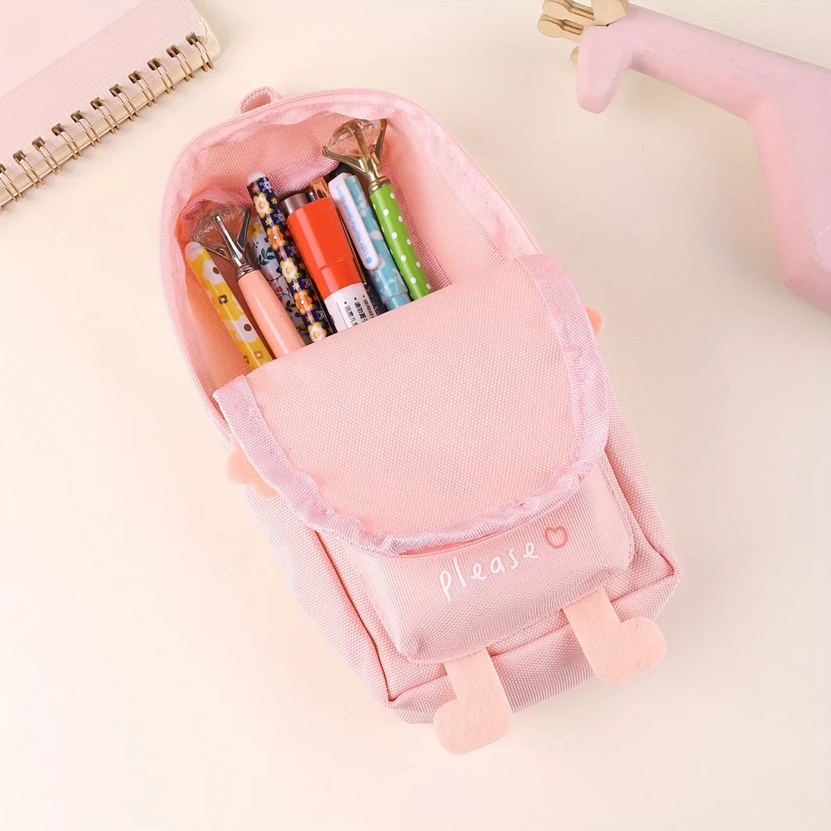 Mini Pencil Case Cute Animal Design Canvas School Box