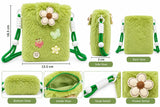Cute Fluffy Flower Crossbody Phone Bag