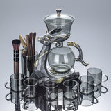 Magnetic Fawn Glass Teapot Gift Set Automatic Lazy Tea Canister with Tray Cup & Teapot Ideal for Tea Lovers & Home Decor