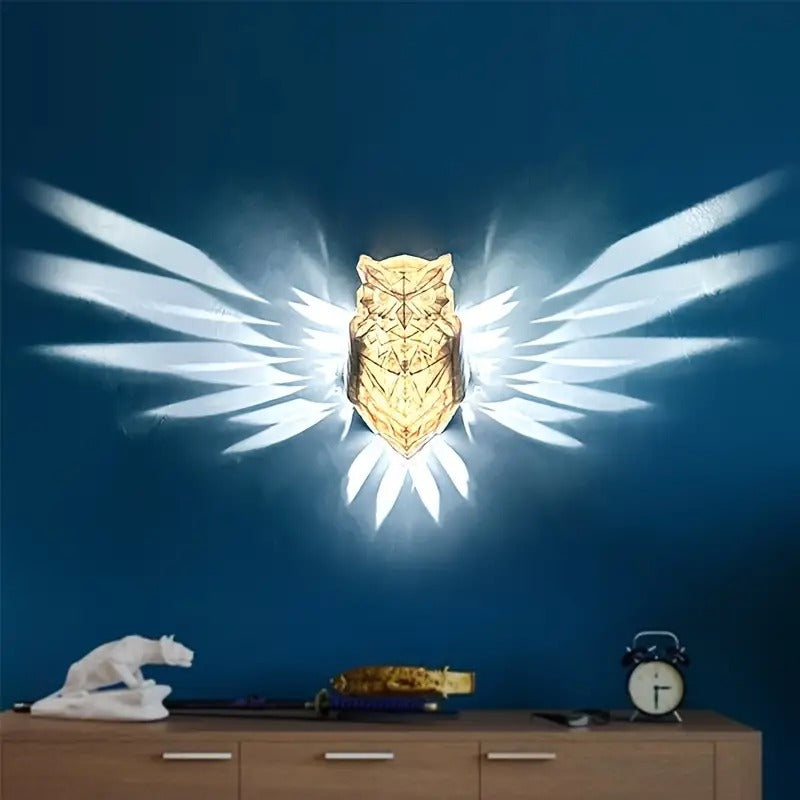 3D Owl Wall Mounted Led Lamp