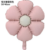 Retro Daisy Foil Balloons Matte Six-Petal Flower Balloons for Groovy Party & Birthday Decorations