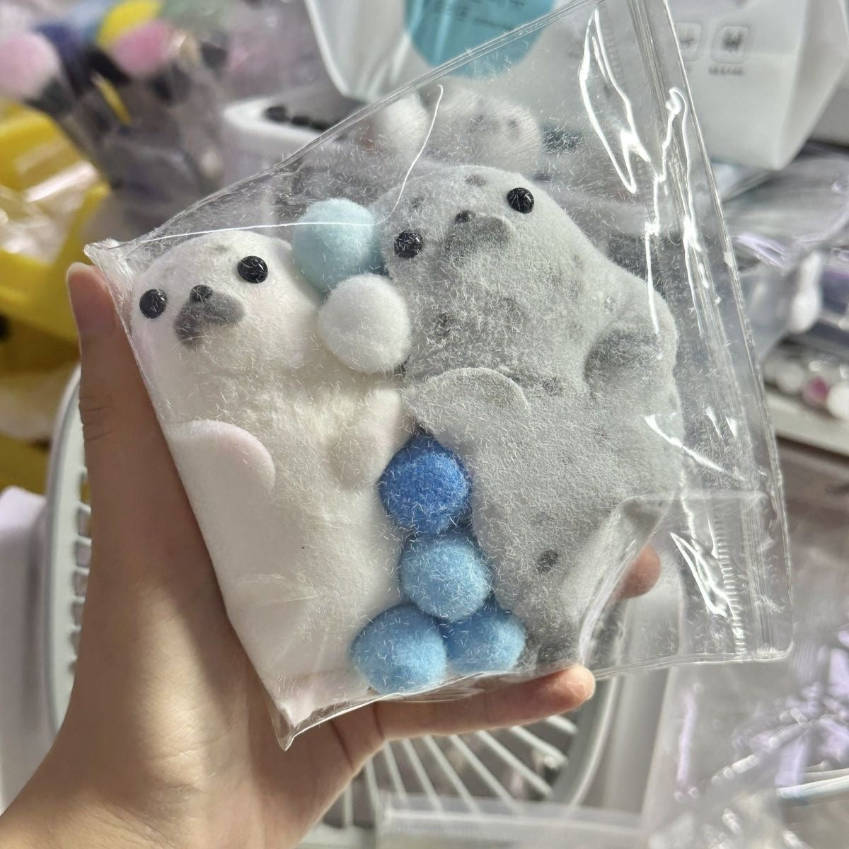 Sea Animal Squishy Toy Anti-Stress Pinch Toys for KidsSea Dog Pendant Fidget Toy for Students