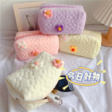Soft Plush Student Storage Bag Multi Functional Pencil Case & Cosmetic Organizer