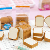 Cartoon 3D Bread-Shaped Erasers Cute School Erasers for KidsCreative Stationery