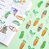 9pcs Creative Two Color Paperclip Bookmark Office Stationery Fancy clip