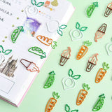 9pcs Creative Two Color Paperclip Bookmark Office Stationery Fancy clip