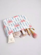 INS Floral Bowknot Cosmetic Bag Travel Clutch & Menstrual Storage Pouch for Women