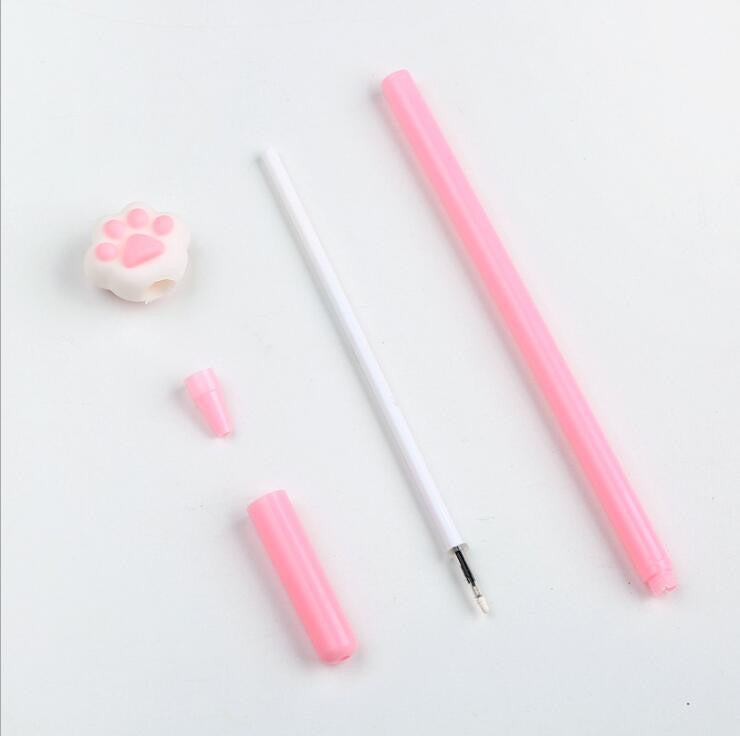 Creative Cartoon Cat Claw Gel Pen Cute Black Ink Stationery Pen for Students Smooth Writing & Practical Design