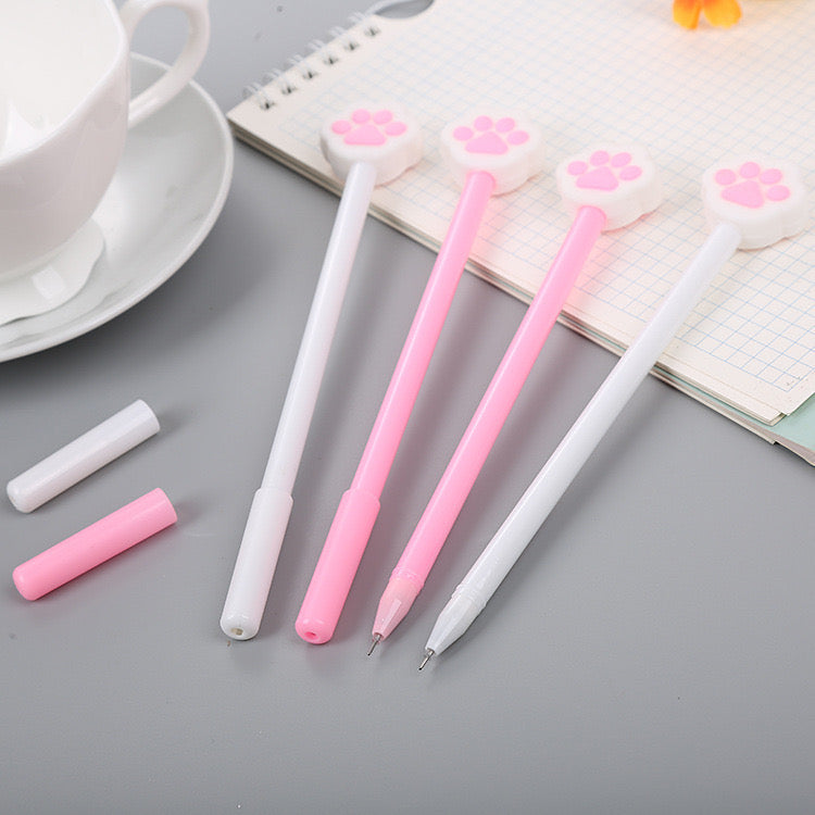 Creative Cartoon Cat Claw Gel Pen Cute Black Ink Stationery Pen for Students Smooth Writing & Practical Design