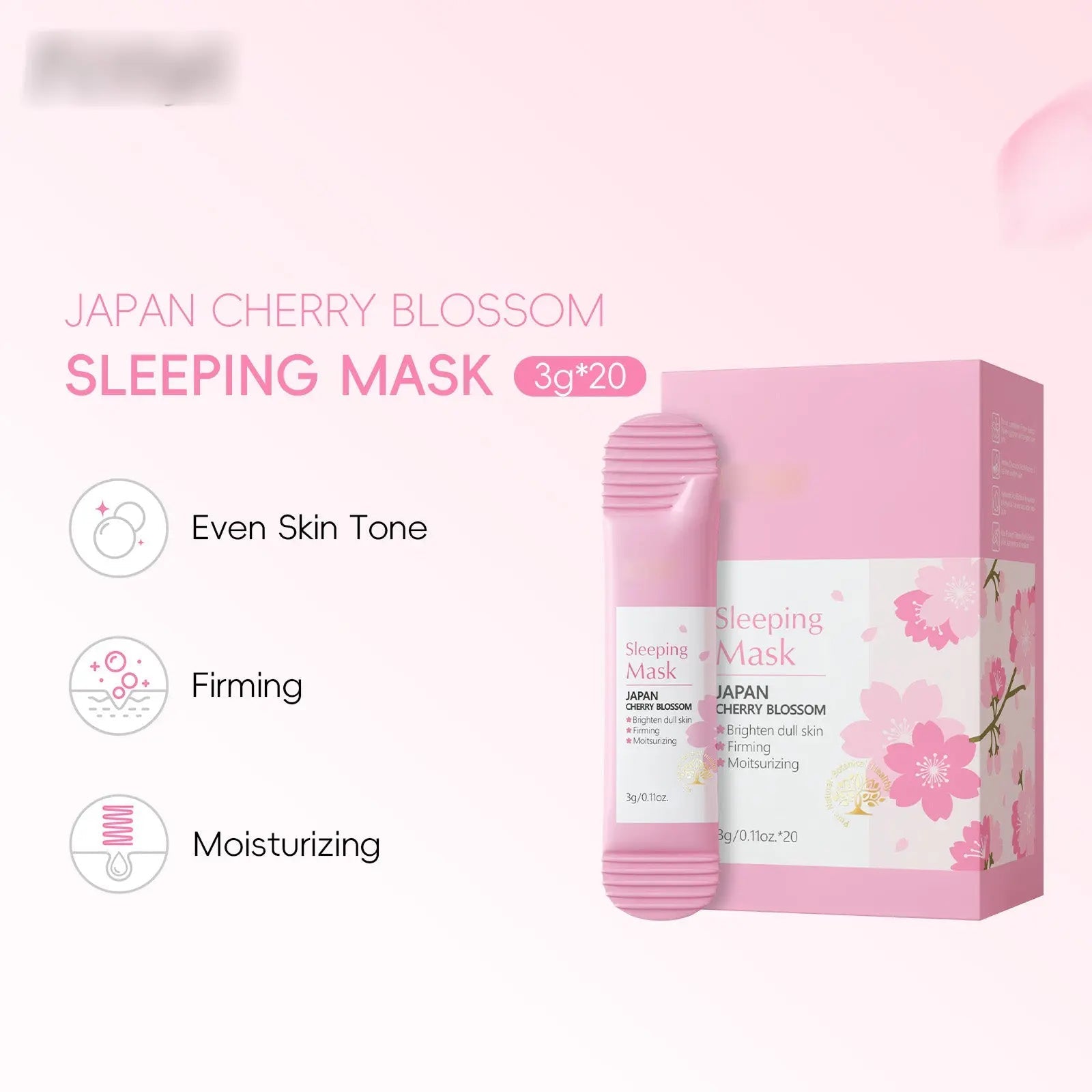 20ps Cherry Blossom Sleeping Mask Brightening, Firming & Moisturizing Night Gel (3g x 20 Sachets) SparkelsSparkels
