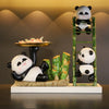 Cute Panda Family Decorative Storage Tray & Candy Holder Resin Home Decor Organizer for Living Room, Entryway & Office