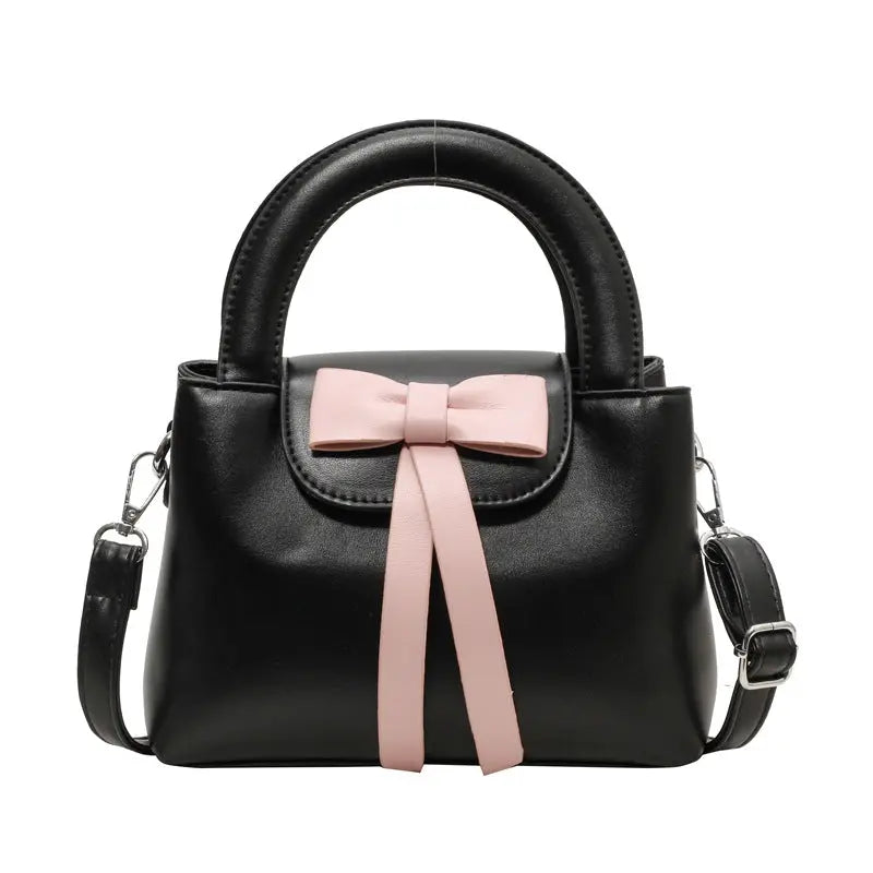 Cute Bow Top Handle Mini Handbag for Women Elegant Crossbody Shoulder Bag SparkelsSparkels