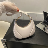 Trendy Crescent Shoulder Bag for Women Soft PU Leather Half Moon Crossbody Purse Everyday Casual & Fashion Handbag SparkelsSparkels