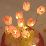 Tulip Flower LED Night Light Soft Warm Glow Mini Table Lamp Aesthetic Bedside Decor & Gift