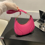 Trendy Crescent Shoulder Bag for Women Soft PU Leather Half Moon Crossbody Purse Everyday Casual & Fashion Handbag SparkelsSparkels