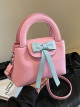 Cute Bow Top Handle Mini Handbag for Women Elegant Crossbody Shoulder Bag SparkelsSparkels