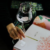 Creative Rose Shaped Wine Goblet Crystal Stem Glass for Wine & Champagne Romantic Gift for Valentine’s Day or Weddings