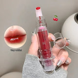 Jelly Plump Lip Oil Gloss Hydrating Tinted Lip Serum with Crystal Applicator SparkelsSparkels