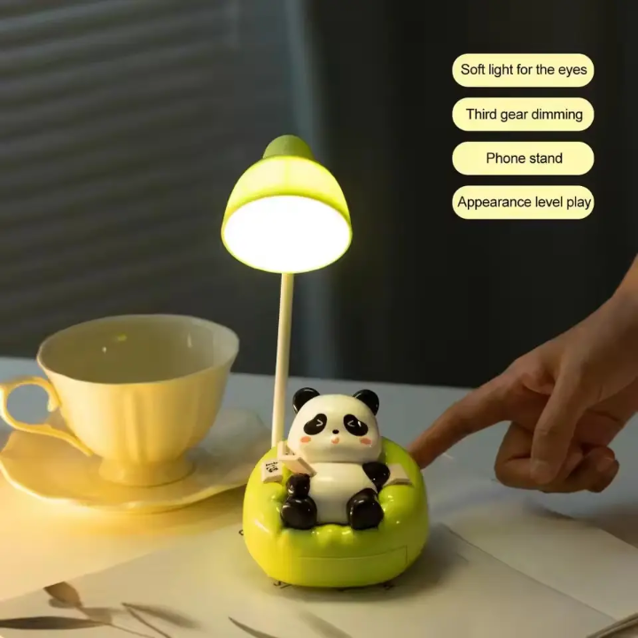 Cute Panda LED Desk Lamp Rechargeable Night Light & Study Table Lamp for Kids SparkelsSparkels