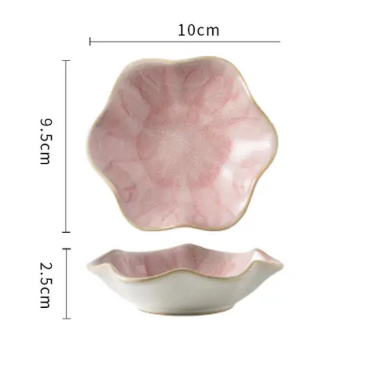 Elegant Ceramic Flower Jewelry Trinket DishRing Holder & Vanity Organizer Bowl SparkelsSparkels