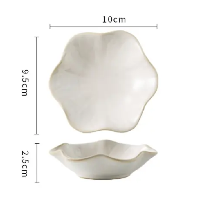 Elegant Ceramic Flower Jewelry Trinket DishRing Holder & Vanity Organizer Bowl SparkelsSparkels