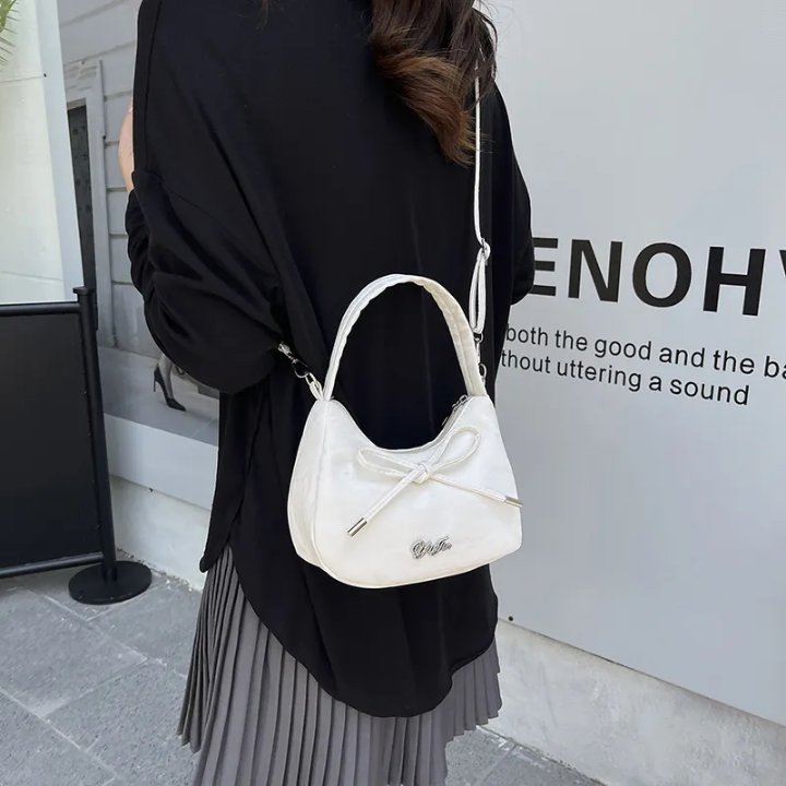 Elegant Bow Knot Mini Shoulder Bag for Women Trendy Crossbody & Handbag Cute Korean Fashion Purse