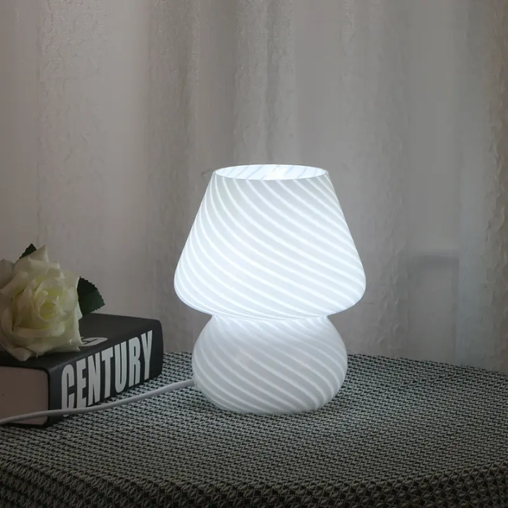 Modern Spiral LED Table Lamp Aesthetic Bedside Night Light for Bedroom & Desk