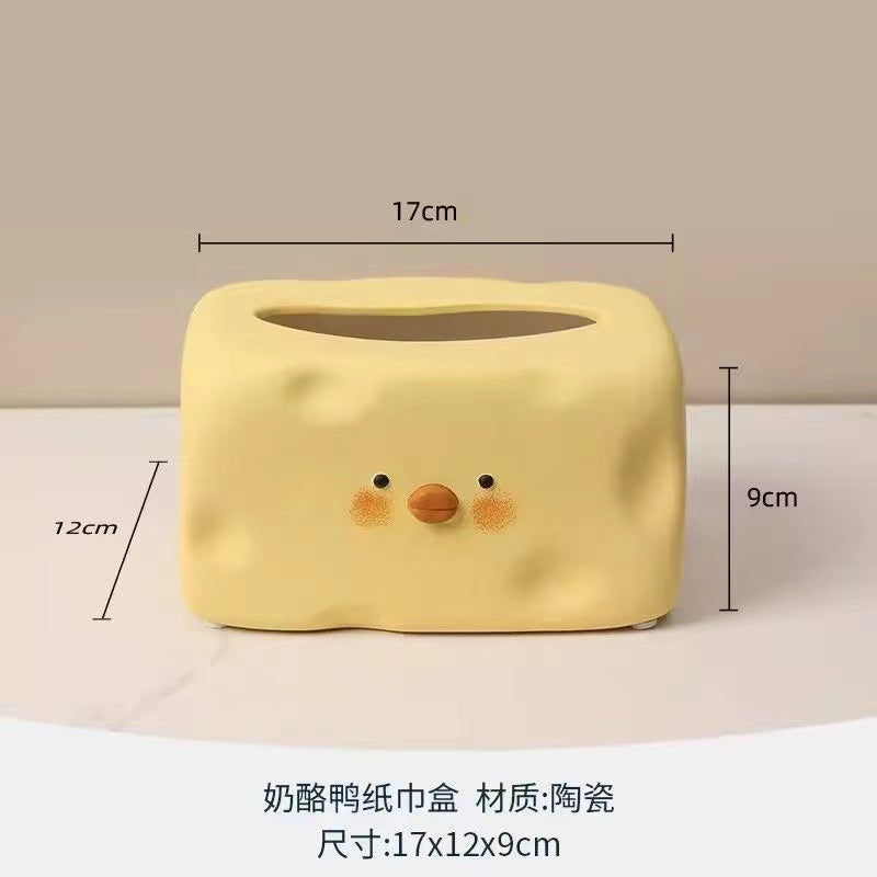 Light Luxury Ceramic Cloud Tissue Box Electroplated Desktop Paper Holder for Bathroom, Living Room & Vanity