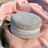 Portable Round Jewelry Box PU Zipper Storage Case for Rings, Earrings & Necklaces