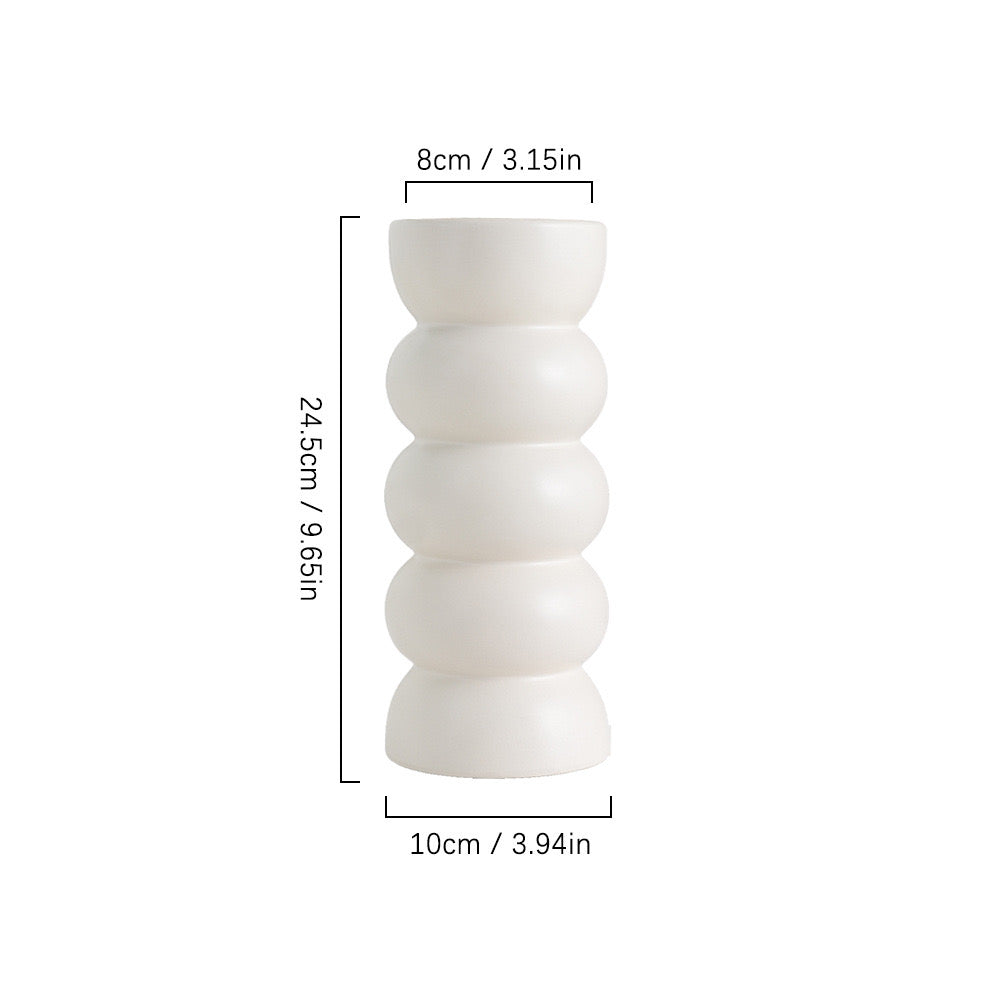 Nordic Style Purple Ceramic Long Neck Vase Threaded Fine Flower Vase for Living Room Decoration