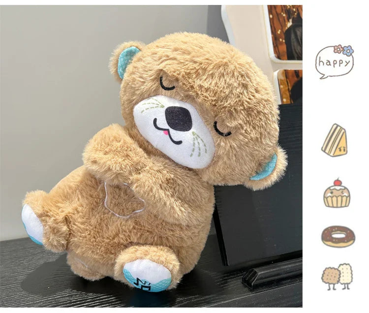 Breathing Otter Sleep and Playmate Otter Musical Stuffed Baby Plush Toy with Light Sound