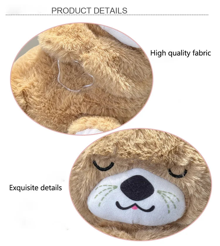 Breathing Otter Sleep and Playmate Otter Musical Stuffed Baby Plush Toy with Light Sound