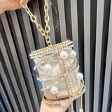 Luxury Rhinestone Bird Cage Purse Designer Evening Clutch for Weddings & Gifts