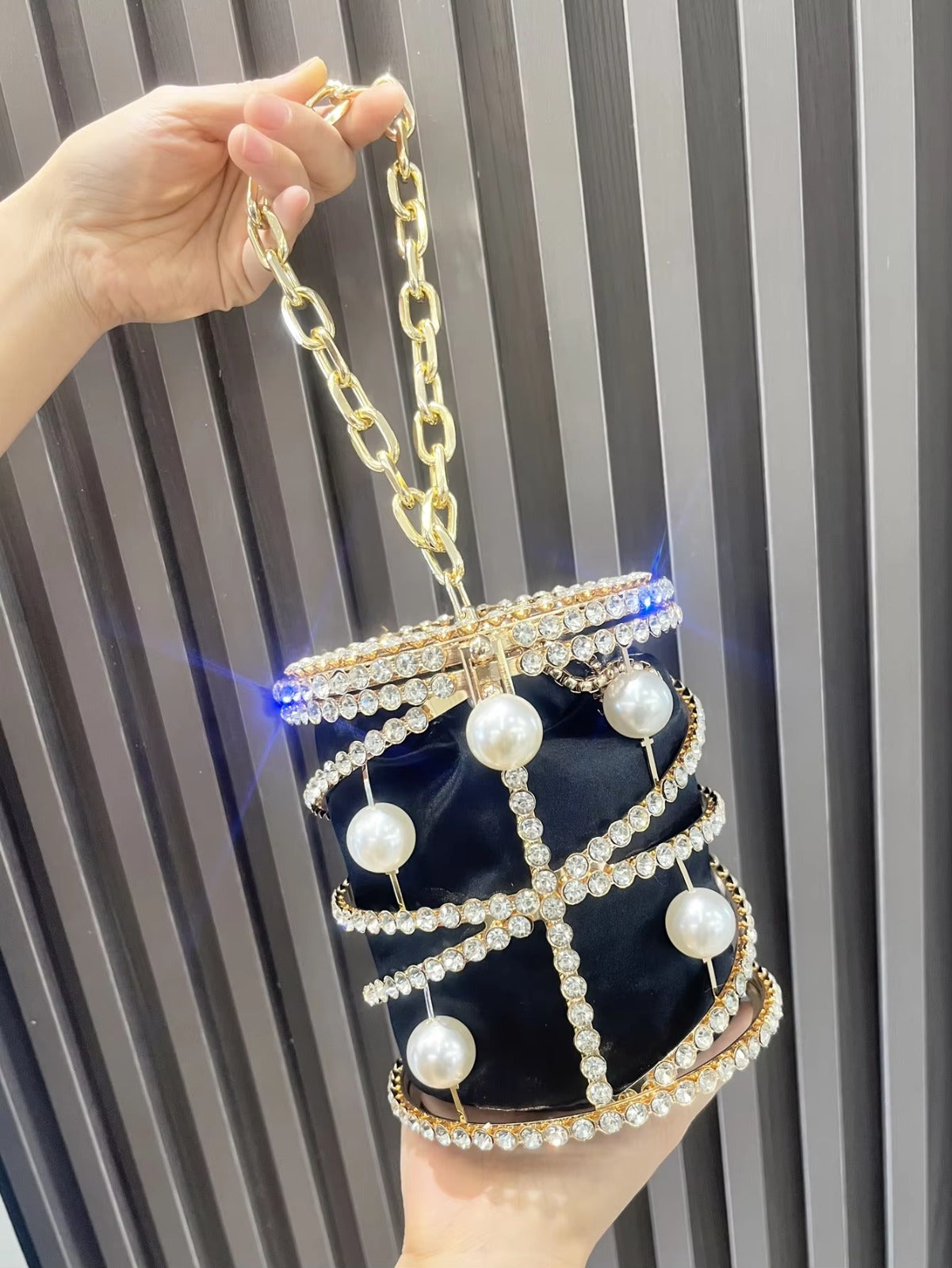 Luxury Rhinestone Bird Cage Purse Designer Evening Clutch for Weddings & Gifts