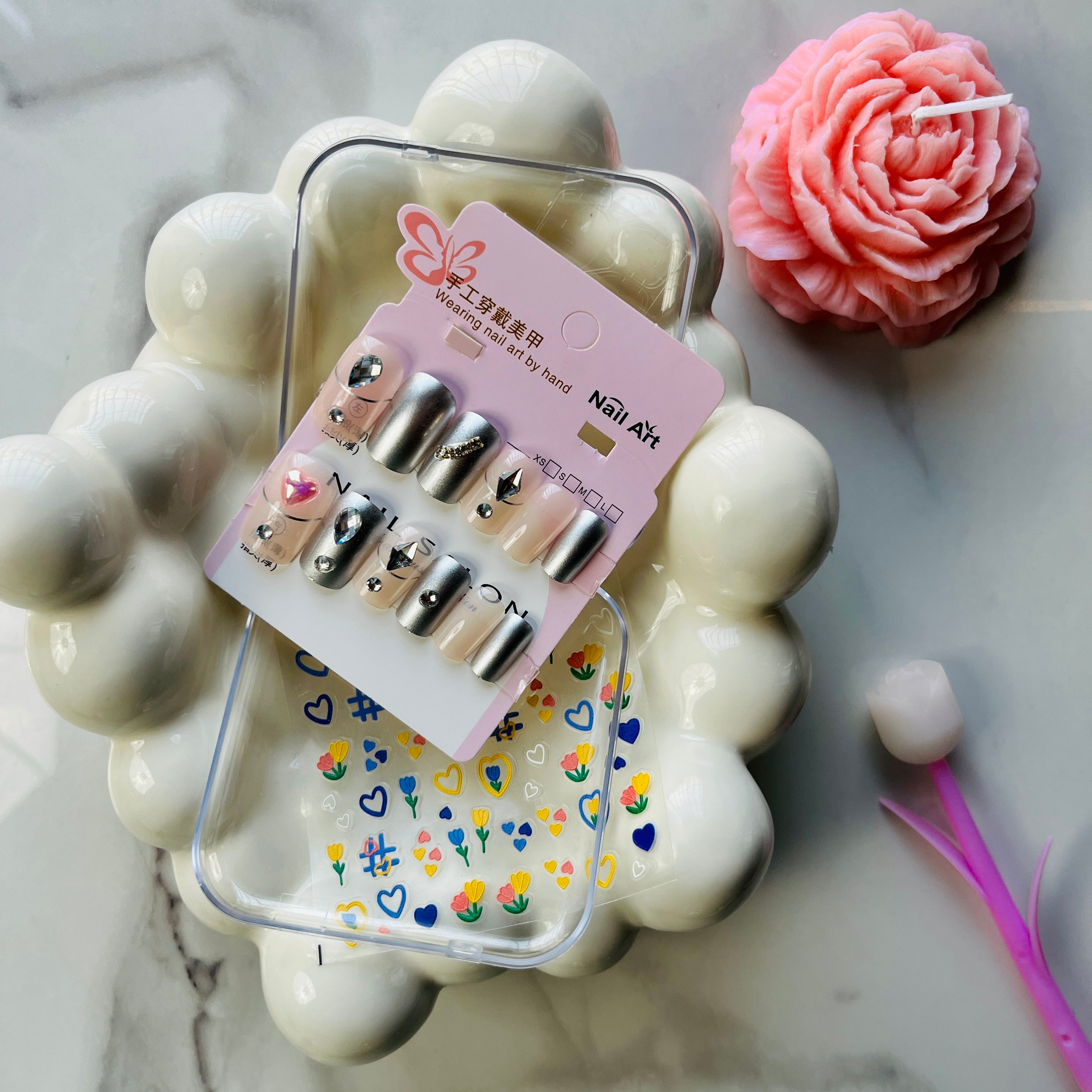 Handmade Press On Nail Art Set