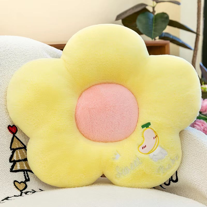 Adorable Daisy Plush Pillow Large Flower Seat Pad & Stuffed Toy Cushion for Girls