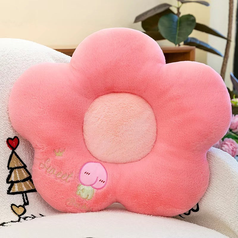 Adorable Daisy Plush Pillow Large Flower Seat Pad & Stuffed Toy Cushion for Girls