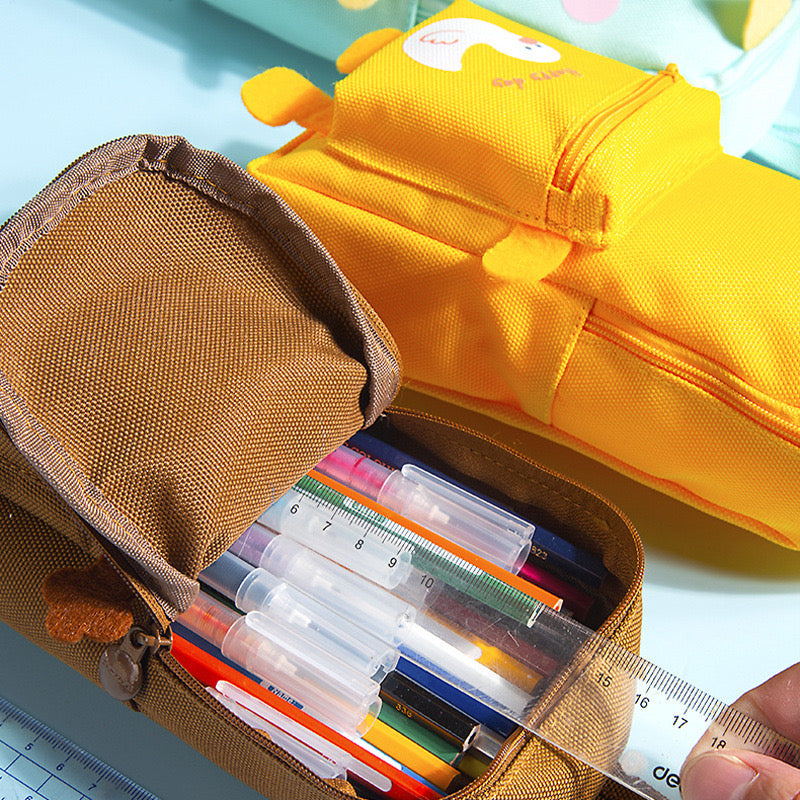 Mini Pencil Case Cute Animal Design Canvas School Box