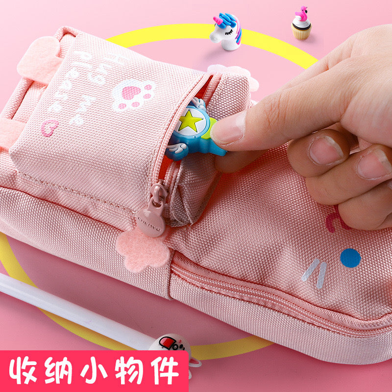 Mini Pencil Case Cute Animal Design Canvas School Box