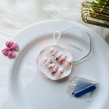 Glossy Ombre French Tip Press On Nails Rhinestone Acrylic Stick On Nails for Women & Girls