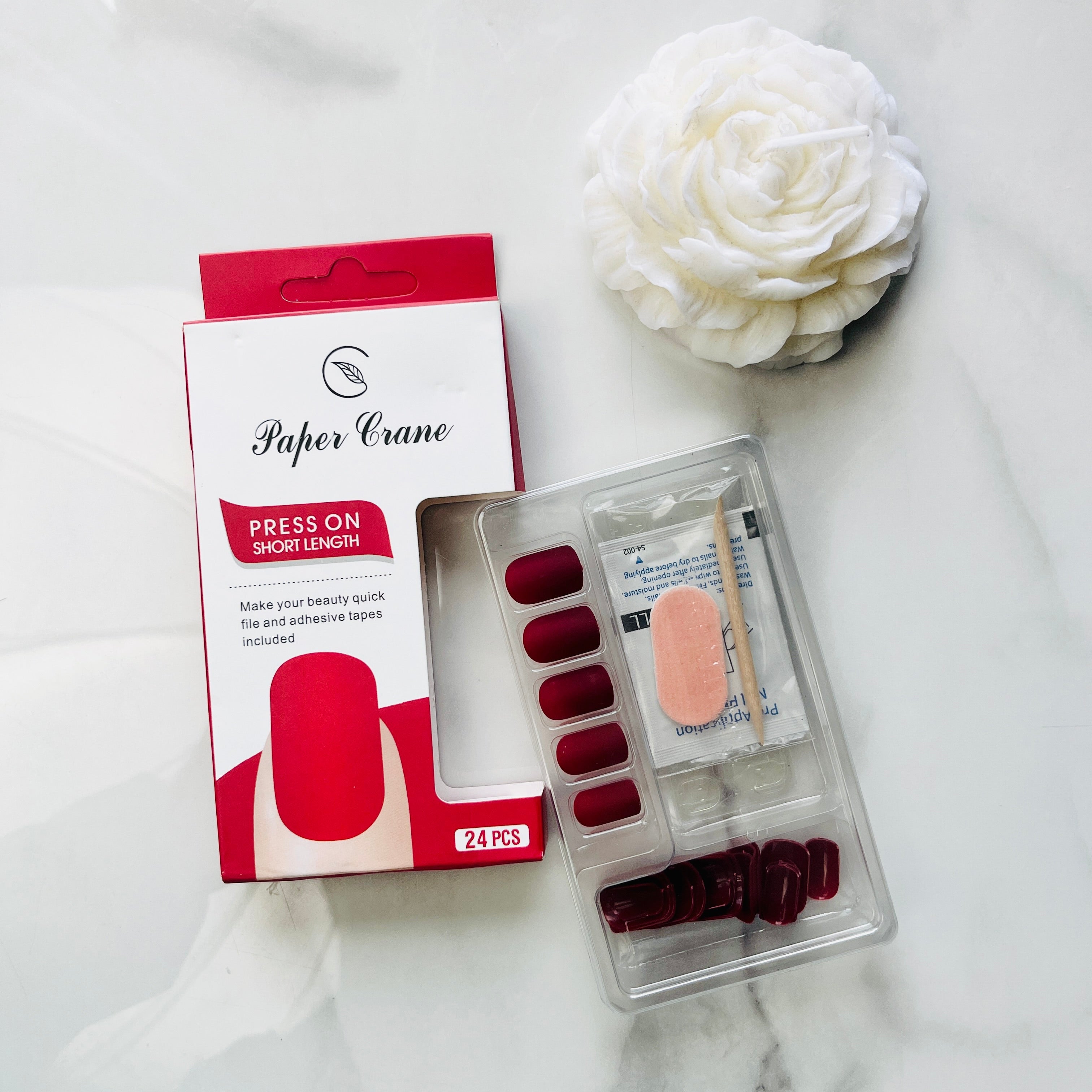 Plain Matte Press-On Nails for Girls