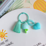 Fashion Tulip Flower Keychain Cute Charm Pendant for Bags, Headphone Cases & Car Accessories