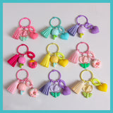 Fashion Tulip Flower Keychain Cute Charm Pendant for Bags, Headphone Cases & Car Accessories