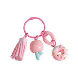 Fashion Tulip Flower Keychain Cute Charm Pendant for Bags, Headphone Cases & Car Accessories