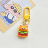 Cute Breakfast Food Keychain Toast, Banana & Plate Pendant Key Ring Lanyard Charm