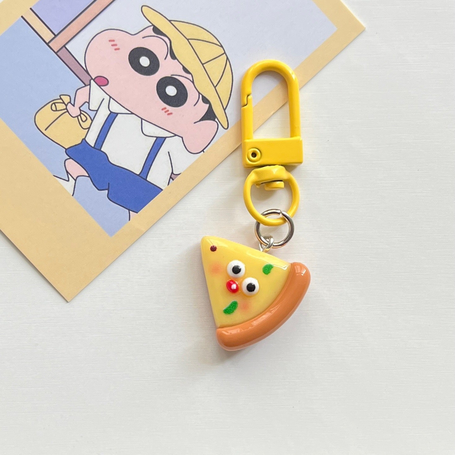 Cute Breakfast Food Keychain Toast, Banana & Plate Pendant Key Ring Lanyard Charm