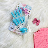 Rhinestone Accent Design Press On Nails Matte Coffin Shape