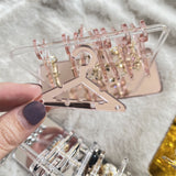 Desktop Acrylic Earring Display Stand Jewelry Display 8Pcs Mini Hangers