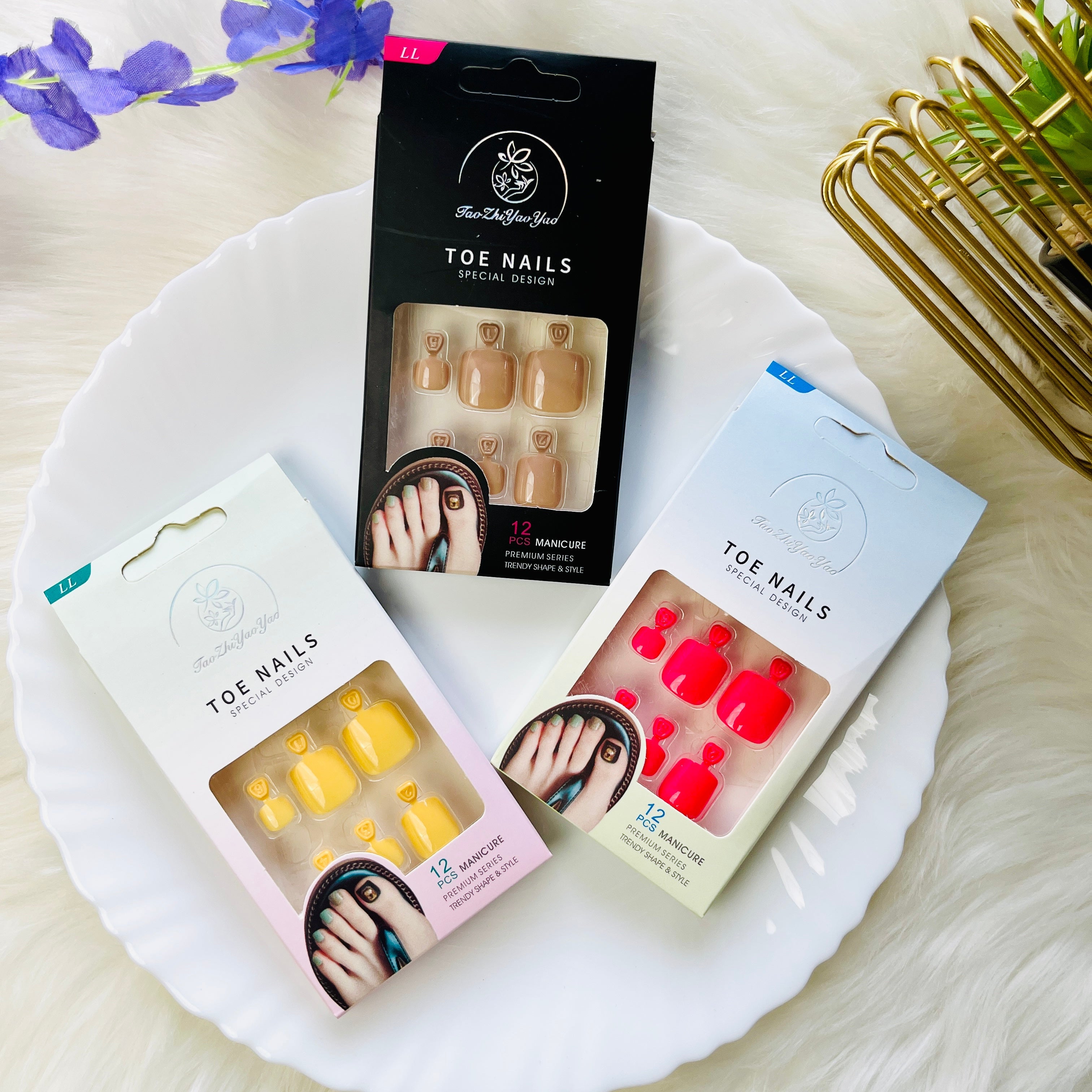 Solid Color Toenail Stickers Easy Self Adhesive Nail Wraps