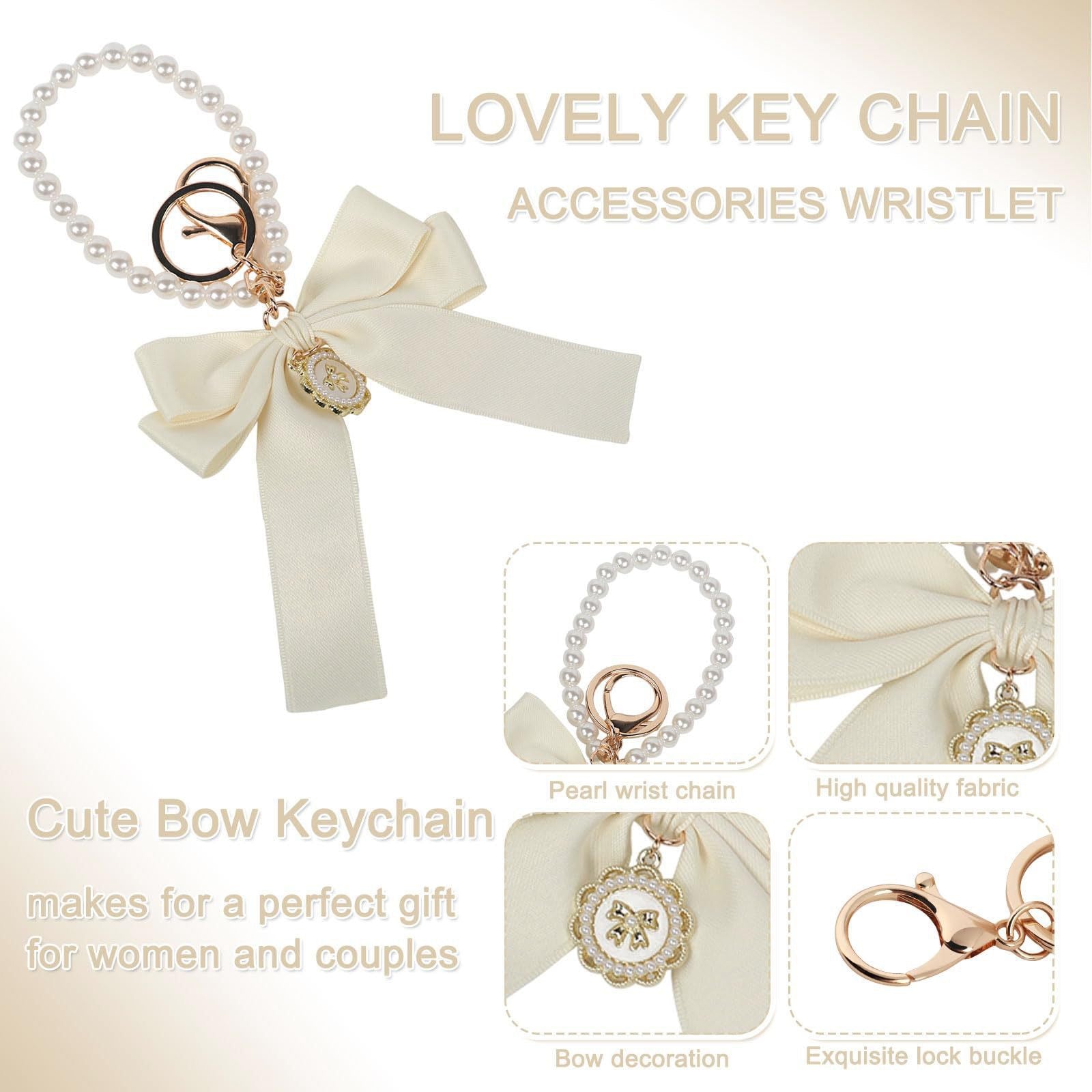 Stanley Cup Accessories Set Flower Straw Cap Butterfly Knot Pearl Chain Keychain Silicone Handle & Hanging Rope Aesthetic Cup Cover Kit